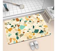 Alfombra Baño Diatomita Secado Rapido Piedra, Alfombrilla Ducha Antideslizante, Alfombra Cocina Super Absorbente Alfombras, Stone Bath Mat de Secado Rápido y Lavable Rug Funny 100x160cm 2-1383