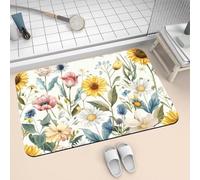 Alfombra Baño Diatomita Secado Rapido Piedra, Alfombrilla Ducha Antideslizante, Alfombra Cocina Super Absorbente Alfombras, Stone Bath Mat de Secado Rápido y Lavable Rug Garden 160x230cm 2-1141