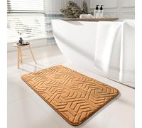 Alfombra Baño Geometría Naranja Alfombrilla Baño Microfibra Bath Mat Antideslizante Alfombra Ducha Secado Rapido Gruesa Agua Absorbente Bathroom Mat Suave Carpete 50x80cm