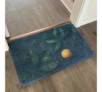Alfombra Baño Hojas De Limón Verde Alfombrilla Baño Microfibra Alfombra Ducha Antideslizante Bath Mat Secado Rapido Gruesa Agua Absorbente Bathroom Mat Suave Carpete 40x60cm