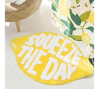 Alfombra Baño Limón Alfombras Baños Microfibra Alfombra Ducha Antideslizante Alfombrilla Baño Rápida Absorción del Agua Alfombra de Baño Ultra Suave Lavable a Máquina40×60cm