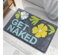 Alfombra Baño Limón Verde Amarillo Alfombrilla Baño Microfibra Bath Mat Antideslizante Alfombra Ducha Secado Rapido Gruesa Agua Absorbente Bathroom Mat Suave Carpete 40x60cm