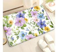 Alfombra Baño Limón Verde Azul Alfombrilla Baño Microfibra Alfombra Ducha Antideslizante Bath Mat Secado Rapido Gruesa Agua Absorbente Bathroom Mat Suave Carpete 50x80cm