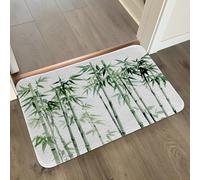 Alfombra Baño Marfil Blanca Bambú Alfombrilla Baño Microfibra Alfombra Ducha Antideslizante Bath Mat Secado Rapido Gruesa Agua Absorbente Bathroom Mat Suave Carpete 50x80cm