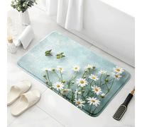 Alfombra Baño Mariposa Verde Floral Alfombra Ducha Antideslizante Lavable Tapetes para Pasillo Dormitorio Entrada Alfombrilla Baño Antideslizante para Salir de la Ducha (40x60cm)