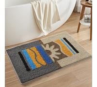 Alfombra Baño Marrón Gris Negro Alfombrilla Baño Microfibra Bath Mat Antideslizante Alfombra Ducha Secado Rapido Gruesa Agua Absorbente Bathroom Mat Suave Carpete 40x60cm