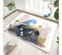 Alfombra Baño Pájaro De Árbol Marrón Alfombra Ducha Antideslizante Lavable Tapetes para Pasillo Dormitorio Entrada Alfombrilla Baño Antideslizante para Salir de la Ducha (40x60cm)