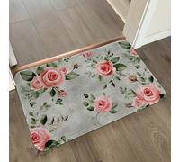 Alfombra Baño Rosa Azul Claro Alfombrilla Baño Microfibra Alfombra Ducha Antideslizante Bath Mat Secado Rapido Gruesa Agua Absorbente Bathroom Mat Suave Carpete 50x80cm