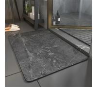 Alfombra Baño Secado Rapido 40x60cm Alfombra de Baño Alfombrilla Ducha Antideslizante, Súper Absorbente Alfombrilla Baño Lavable Suave Alfombras de Baño BañEra, Ducha, Cocina, Puerta Dark Coloured