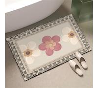 Alfombra Baño Secado Rapido 50x80cm Alfombra de Baño Alfombrilla Ducha Antideslizante, Súper Absorbente Alfombrilla Baño Lavable Suave Alfombras de Baño para BañEra, Ducha, Cocina, Puerta Pink Colour