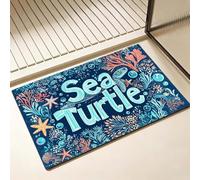Alfombra Baño Secado Rapido con Diatomita, 30 x 40 cm Antideslizante Bañera Alfombra de Baño Azul, Super Absorbente Alfombrilla Ducha con Múltiples Aplicaciones para Bañera, Tortuga marina D-4934