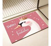 Alfombra Baño Secado Rapido con Diatomita, 30 x 40 cm Antideslizante Bañera Alfombra de Baño Rosa, Super Absorbente Alfombrilla Ducha con Múltiples Aplicaciones para Casa, Cocina, Bañera, cisne D-3053