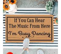 Alfombra Baño Si Puedes Oír La Música Desde Aquí, Estoy Ocupado Bailando. Felpudo Entrada Plegable Alfombrilla Baño Lavable Alfombra Entrada para Bañera Jardín Ducha 40X60Cm