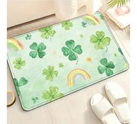 Alfombra Baño Verde Arcoíris Alfombrilla Baño Microfibra Alfombra Ducha Antideslizante Bath Mat Secado Rapido Gruesa Agua Absorbente Bathroom Mat Suave Carpete 50x80cm