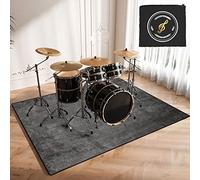 Alfombra Bateria, Alfombrillas Antideslizantes, Alfombras Acusticas, Tambor Alfombra Alfombras para baterías Tambor Percusion Bateria Acustica Tambor Electronico 160 x 120cm - con Bolsa Especial