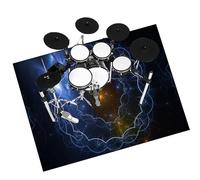 Alfombra Batería Eléctrica Alfombra para Batería Alfombrilla de Tambor Tapetes Acústicas Alfombras Drum Insonorizada Alfombras Rectangulares para Bombo Caja Alfombrillas Antideslizantes 160 x 140 cm