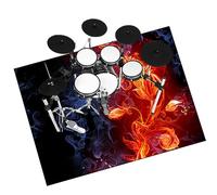 Alfombra Batería Eléctrica Alfombra para Batería Alfombrilla de Tambor Tapetes Acústicas Alfombras Drum Insonorizada Alfombras Rectangulares para Bombo Caja Alfombrillas Antideslizantes 160 x 140 cm