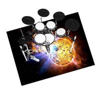 Alfombra Batería Eléctrica Alfombra para Batería Alfombrilla de Tambor Tapetes Acústicas Alfombras Drum Insonorizada Alfombras Rectangulares para Bombo Caja Alfombrillas Antideslizantes 160 x 140 cm