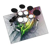 Alfombra Batería Eléctrica Alfombra para Batería Alfombrilla de Tambor Tapetes Acústicas Alfombras Drum Insonorizada Alfombras Rectangulares para Bombo Caja Alfombrillas Antideslizantes 160 x 140 cm