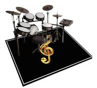 Alfombra Bateria Electronica Insonorizada Alfombra Antideslizante para Bateria Acustica Alfombras Drum Alfombrilla de Protección del Suelo para Sala de Música Estudio Alfombra de Tambor 180 x 150 cm