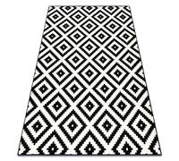 Alfombra BCF Morad RUTA diamantes geométrico - negro / crema 200x300 cm