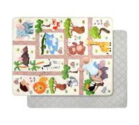 Alfombra Bebe 150×180 cm Plegable, Espesar 2cm Alfombra Juegos Bebes Antideslizante, Tapete de Actividades Bebe Alfombras de Gateo Apto para Interior/Exterior/Valla (Zoo)