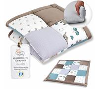 Alfombra bebe acolchada plegable 120x120 cm - Patchwork tapete infantil habitacion para niños y niñas manta de juego para bebes o colchoneta suelo infantiles Oeko-Tex África