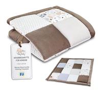 Alfombra bebe acolchada plegable 120x120 cm - Patchwork tapete infantil habitacion para niños y niñas manta de juego para bebes o colchoneta suelo infantiles Oeko-Tex Búhos