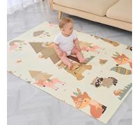 Alfombra Bebe Acolchada Plegable 120x180x1cm- Gimnasio Bebe - Manta De Juegos - Manta Actividades Impermeable Reversible - Tapete De Actividades - Gimnasio Infantil - Regalo Bebé