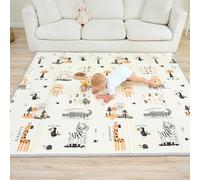 Alfombra Bebe Acolchada Plegable 150x180x1cm- Gimnasio Bebe - Manta De Juegos Bebe - Manta Actividades Bebe Impermeable Reversible - Tapete De Actividades Bebe - Gimnasio Infantil Bebe - Regalo Bebe