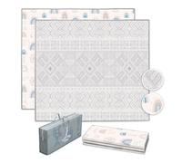 Alfombra Bebe Acolchada Plegable 150x180x1cm- Gimnasio Bebe - Manta De Juegos - Manta Actividades Impermeable Reversible - Tapete De Actividades - Gimnasio Infantil - Regalo Bebé