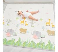 Alfombra Bebe Acolchada Plegable 180x200x1.5cm- Gimnasio Bebe - Manta De Juegos - Manta Actividades Impermeable Reversible - Tapete De Actividades - Gimnasio Infantil - Regalo Bebé