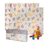 Alfombra Bebe Acolchada Plegable 180x200x1cm - Tapete Actividades Impermeable Reversible - Gimnasio Infantil - Manta Juegos y Regalo Ideal - Parque Infantil Bebé - Tapete Bebé - Colchoneta Suelo