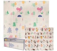 Alfombra Bebe Acolchada Plegable 180x200x1cm - Tapete Actividades Impermeable Reversible - Gimnasio Infantil - Manta Juegos y Regalo Ideal - Parque Infantil Bebé - Tapete Bebé - Colchoneta Suelo