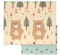 Alfombra Bebe Acolchada Plegable - Alfombra Bebe Sweety Fox 150x180x1cm - Alfombra Infantil Reversible, Plegable e Impermeable - Colchoneta Bebe Suelo para Jugar - Tapete Bebe - Oso