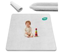 Alfombra Bebe Gruesa, Alfombra Bebe Acolchada con Relleno De Esponja y Franela, Alfombras Juegos Bebes Antideslizante, Tapete Bebe Actividades de Fácil Cuidado, Regalo para Bebes (Gris, 120*170)
