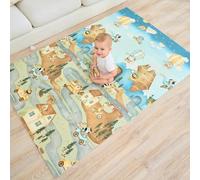 Alfombra Bebe Plegable 120x180cm - Gimnasio y Manta De Juegos Impermeable Reversible - Tapete De Actividades - Regalo