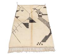 Alfombra BERBER MR1801 Beni Mrirt tejida a mano desde Marruecos, Boho - beige / gris 150x240 cm