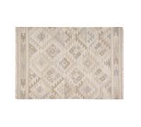 Alfombra bereber beige con motivos de lana y algodón 160 x 230 cm MAKAÏ