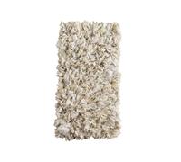 Alfombra blanca de algodón y poliéster 60x120 cm