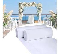 Alfombra blanca para pasillo de boda, decoración elegante para pasarela de ceremonias, alfombra de recepción duradera para exteriores, jardín, iglesia, fiestas, 10 x 1 m (también disponible en 1 x 20