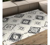 Alfombra Bohemia Azteca Lavable 120x180 Alfombras para Dormitorio salón Diseño Vintage geométrico de Diamantes Tribales Felpudos pequeños Interiores Antideslizantes Decoración en Blanco y Negro
