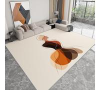 Alfombra bohemia lavable a máquina de 80 x 150 cm, alfombra rectangular para sala de estar, arte abstracto, rayas de colores, antideslizante, suave, de pelo bajo, para sala de juegos, decoración del