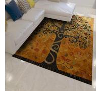 Alfombra Bohemia Sala 80x150 Alfombra Blanda Resistente Manchas Suelo Antideslizante Pelo bajo Dormitorio bebé Comedor Oficina Alfombra clásica Tree of Life