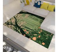 Alfombra Bosque Cuento Hadas 60x90 Alfombras Grande Flor Silvestre Bonita Pelo bajo Lavar Alfombra tapetes Interiores ilustración Dibujos Animados diseño artístico Alfombra salón Dormitorio