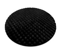 Alfombra BUBBLE circulo negra 25 IMITACIÓN PIEL DE CONEJO 3D estructural circulo 80 cm