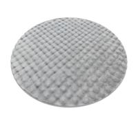 Alfombra BUBBLE circulo plateado 21 IMITACIÓN PIEL DE CONEJO 3D estructural circulo 160 cm