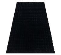 Alfombra BUBBLE negra 25 IMITACIÓN PIEL DE CONEJO 3D estructural 80x150 cm