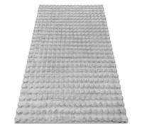 Alfombra BUBBLE plateado 21 IMITACIÓN PIEL DE CONEJO 3D estructural 200x290 cm