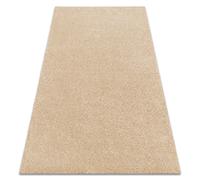 Alfombra BUENOS 6652 shaggy liso de un solo color crema 160x220 cm